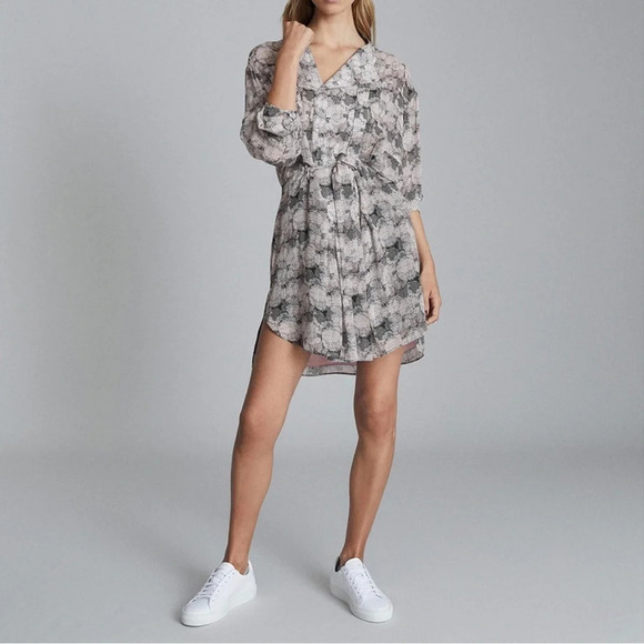 REISS ALICE CIRCLE PRINTED SHIRT DRESS PINK
PRINT - Picture 5 of 12
